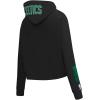 Pro Standard Womens NBA Old English Cropped Pullover Hoodie(Black)