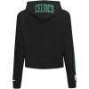 Pro Standard Womens NBA Old English Cropped Pullover Hoodie(Black)