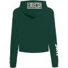 Pro Standard Womens NBA Old English Cropped Pullover Hoodie(Forest Green)