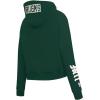Pro Standard Womens NBA Old English Cropped Pullover Hoodie(Forest Green)