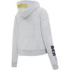 Pro Standard Womens NBA Old English Cropped Pullover Hoodie(Heather Grey)