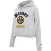 Pro Standard Womens NBA Old English Cropped Pullover Hoodie(Heather Grey)