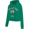 Pro Standard Womens NBA Old English Cropped Pullover Hoodie(Kelly Green)
