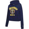Pro Standard Womens NBA Old English Cropped Pullover Hoodie(Midnight Navy)