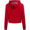 Pro Standard Womens NBA Old English Cropped Pullover Hoodie(Red)
