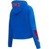 Pro Standard Womens NBA Old English Cropped Pullover Hoodie(Royal Blue)