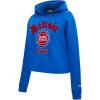 Pro Standard Womens NBA Old English Cropped Pullover Hoodie(Royal Blue)