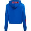 Pro Standard Womens NBA Old English Cropped Pullover Hoodie(Royal Blue)