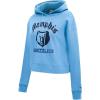 Pro Standard Womens NBA Old English Cropped Pullover Hoodie(University Blue)