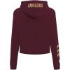 Pro Standard Womens NBA Old English Cropped Pullover Hoodie(Wine)