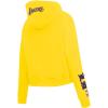 Pro Standard Womens NBA Old English Cropped Pullover Hoodie(Yellow)