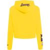 Pro Standard Womens NBA Old English Cropped Pullover Hoodie(Yellow)