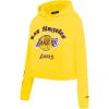 Pro Standard Womens NBA Old English Cropped Pullover Hoodie(Yellow)