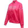 Pro Standard Womens NBA Retro Classics Varsity Jacket(Eggshell/ Midnight Navy)