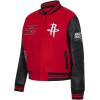 Pro Standard Womens NBA Retro Classics Varsity Jacket(Red/Black)