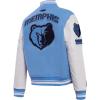 Pro Standard Womens NBA Retro Classics Varsity Jacket(University Blue/White)