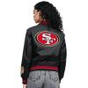 Pro Standard Womens NFL Mash Up Satin Jacket(Black/Red/Black)