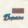 Pro Standard Womens NFL Miami Dolphins Retro Classics Satin Jacket Eggshell/Black M