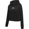 Pro Standard Womens NFL New York Jets Classic Chenille Cropped Pullover Hoodie Black 2XL