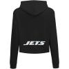 Pro Standard Womens NFL New York Jets Classic Chenille Cropped Pullover Hoodie Black 2XL