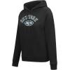Pro Standard Womens NFL New York Jets Classic Chenille Cropped Pullover Hoodie Black M