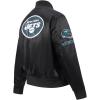 Pro Standard Womens NFL New York Jets Classic Chenille Satin Jacket Black L