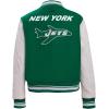 Pro Standard Womens NFL New York Jets Retro Classics Varsity Jacket Kelly Green/White XL