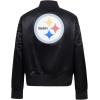 Pro Standard Womens NFL Pittsburgh Steelers Classic Chenille Satin Jacket Black S