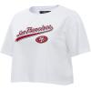 Pro Standard Womens NFL Script Tail Cotton Single Short Sleeve Boxy Tee(White)
