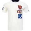 Pro Standard Mens NFL Chicago Bears Retro Cascade Shor Sleeve Tee Eggshell/Midnight Navy 2XL