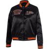 Pro Standard Womens NFL Cincinnati Bengals Retro Classics Satin Jacket Black/Orange XS