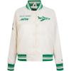 Pro Standard Womens NFL New York Jets Retro Classics Satin Jacket Eggshell/Kelly Green S
