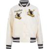 Pro Standard Womens NFL Pittsburgh Steelers Retro Classics Satin Jacket Eggshell/Black L