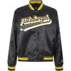 Pro Standard Womens NFL Pittsburgh Steelers Script Tail Satin Jacket Black/Yellow M