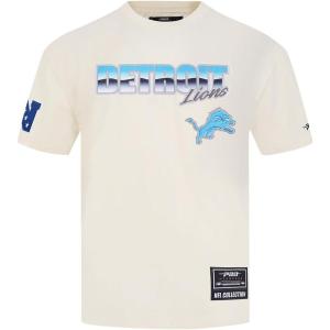Pro Standard Mens NFL Detroit Lions Chromatic Short Sleeve Tee Eggshell L