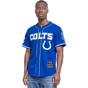 Pro Standard Mens NFL Mesh Button Down Top(Royal Blue)