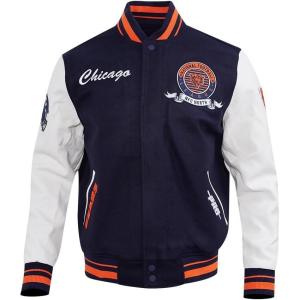 Pro Standard Mens NFL Team Badge Varsity Jacket(CHICAGO BEARS)