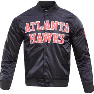 Pro Standard NBA mens Mens Nba Classic Satin Jacket(Black)