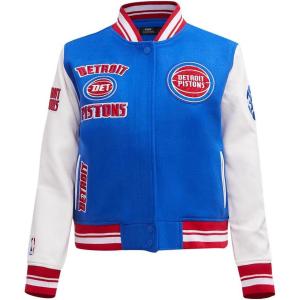 Pro Standard Womens NBA Retro Classics Varsity Jacket(Royal Blue/Red)