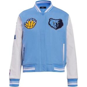 Pro Standard Womens NBA Retro Classics Varsity Jacket(University Blue/White)