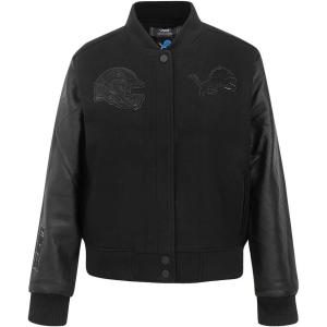 Pro Standard Womens NFL Classic Triple Black Varsity Jacket(Black)