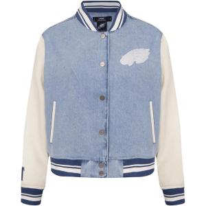 Pro Standard Womens NFL Philadelphia Eagles Varsity Blues Denim Jacket Denim/Linen XS
