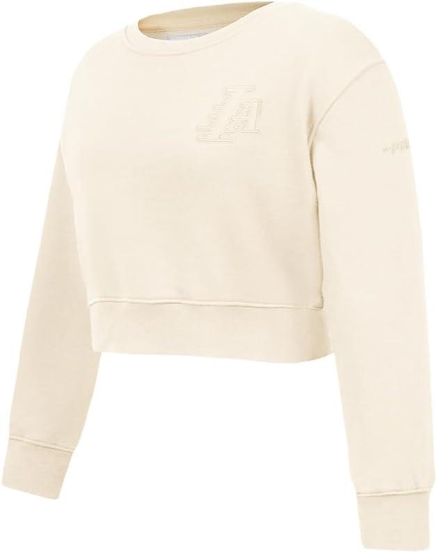imagePro Standard Big Girls NBA Neutral Fleece Crewneck SweatshirtEggshell
