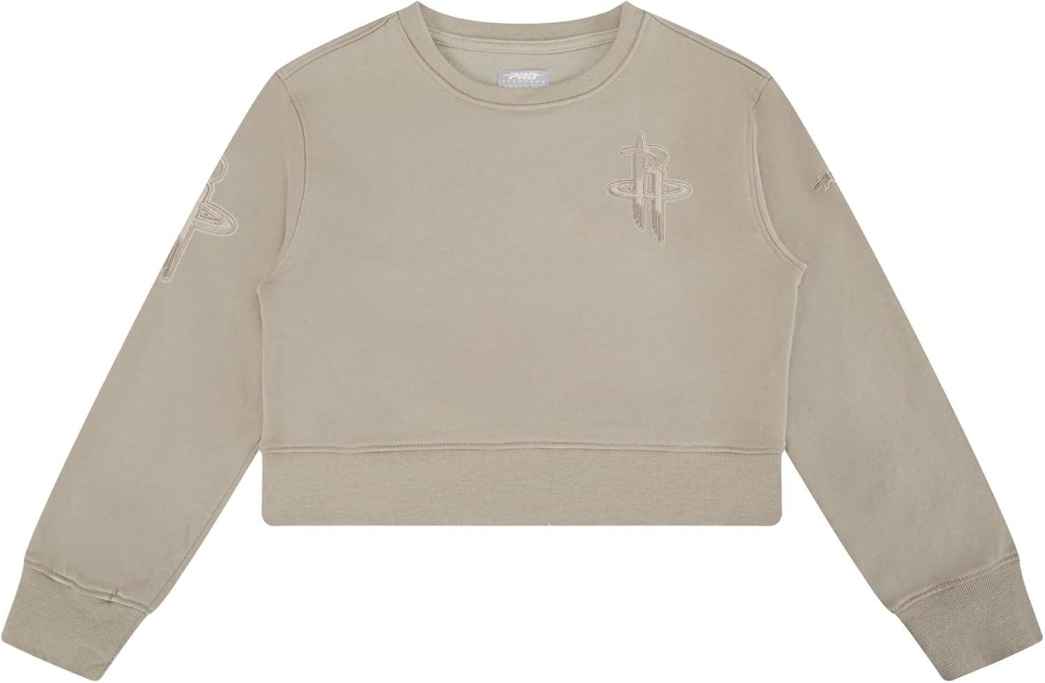 imagePro Standard Big Girls NBA Neutral Fleece Crewneck SweatshirtTaupe