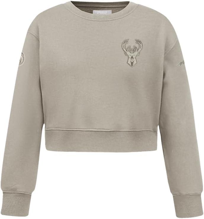 imagePro Standard Big Girls NBA Neutral Fleece Crewneck SweatshirtTaupe