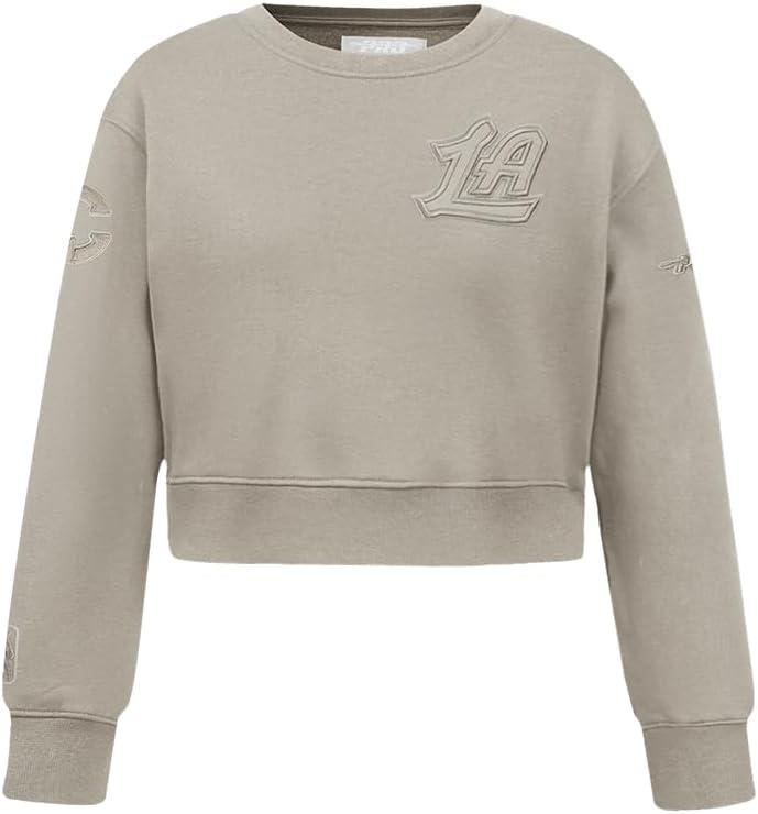 imagePro Standard Big Girls NBA Neutral Fleece Crewneck SweatshirtTaupe