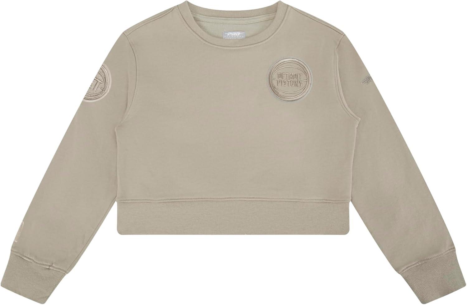 imagePro Standard Big Girls NBA Neutral Fleece Crewneck SweatshirtTaupe