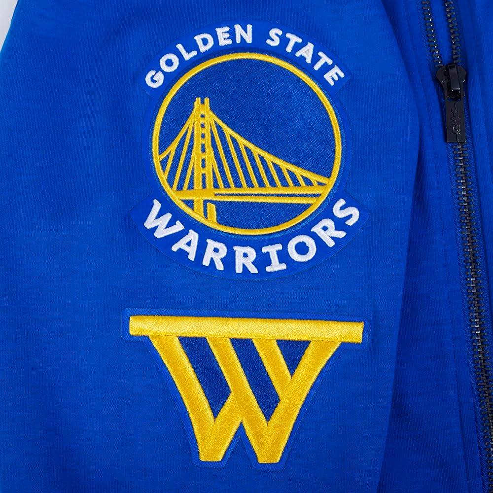 imagePro Standard Mens NBA Classic Chenille Cotton Double Knit Full Zip HoodieRoyal Blue