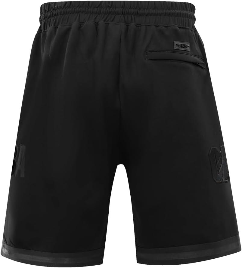 imagePro Standard NBA Mens Mens NBA Classic Triple Black Cotton Double Knit Athletic ShortTriple Black