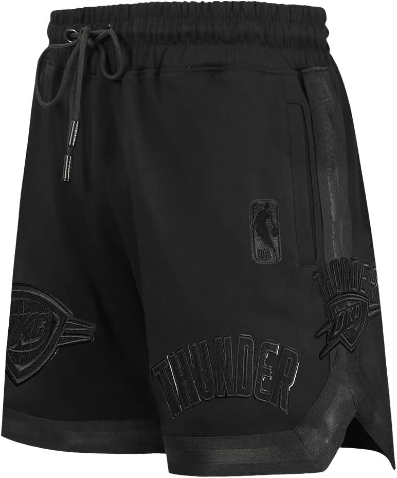 imagePro Standard NBA Mens Mens NBA Classic Triple Black Cotton Double Knit Athletic ShortTriple Black